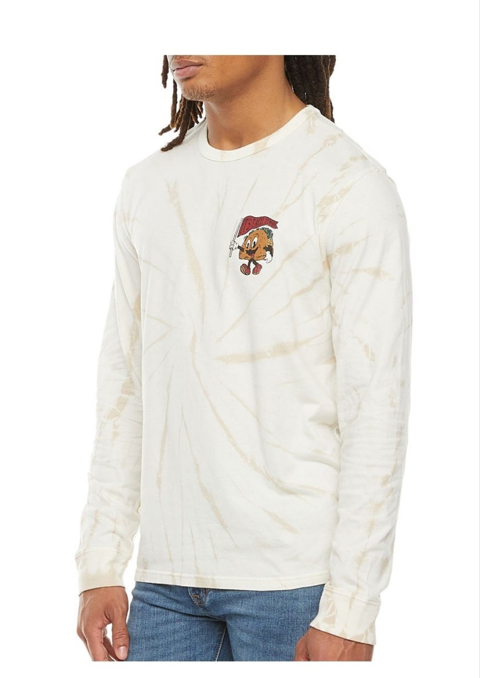 'It's Taco Time' Crew Neck Shirt Adults Men's Taco Tuesday Tie-Dye