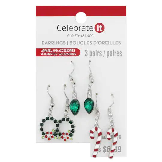 Christmas Wreath Candy Dangle Earrings