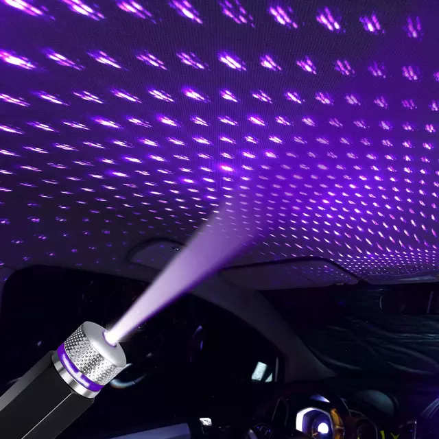 USB Car Interior Atmosphere Starry Sky Lamp Ambient Star Light LED Projector US