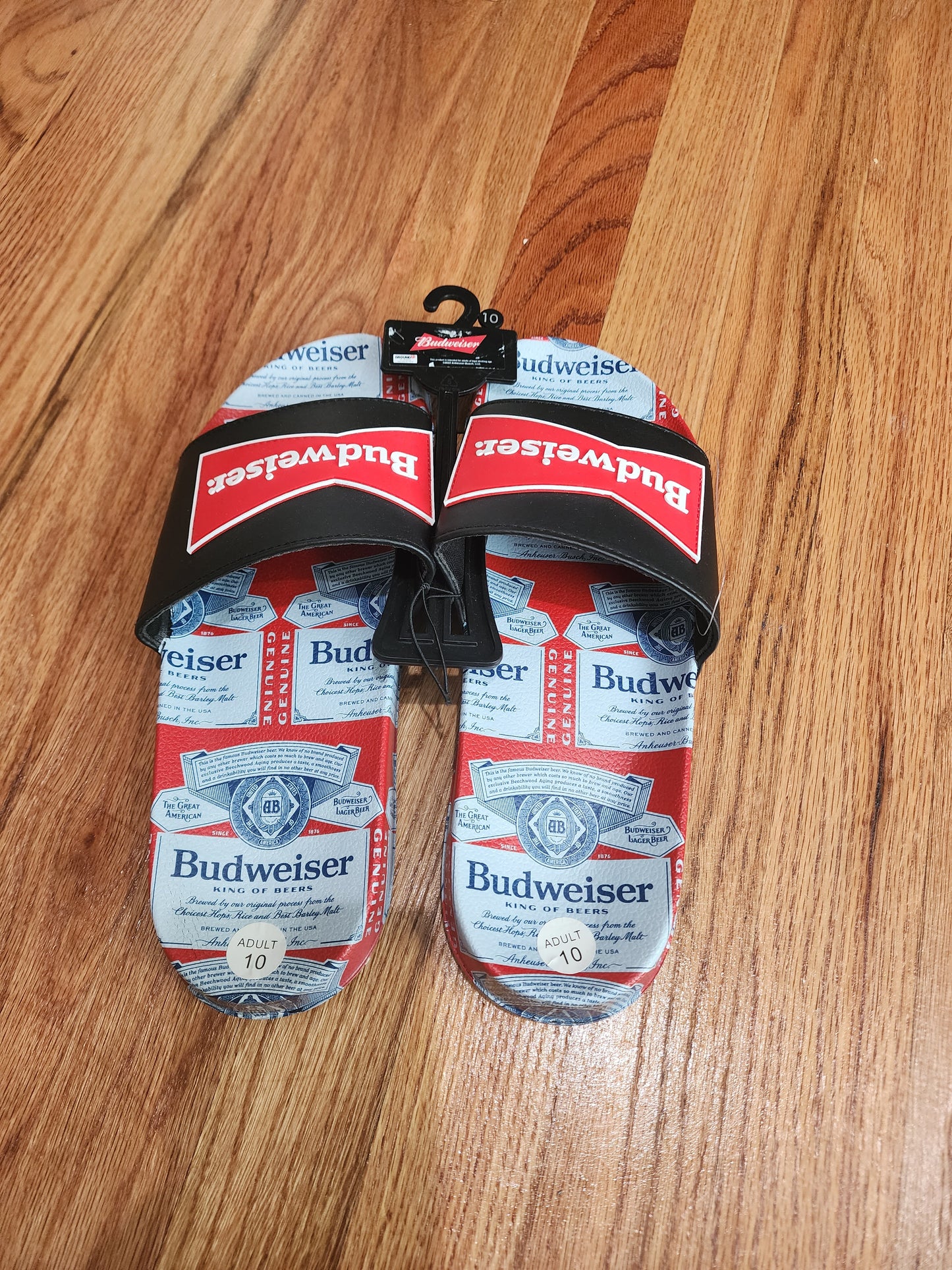 Men's Budweiser Logo Slides Slip On Beach Sandal