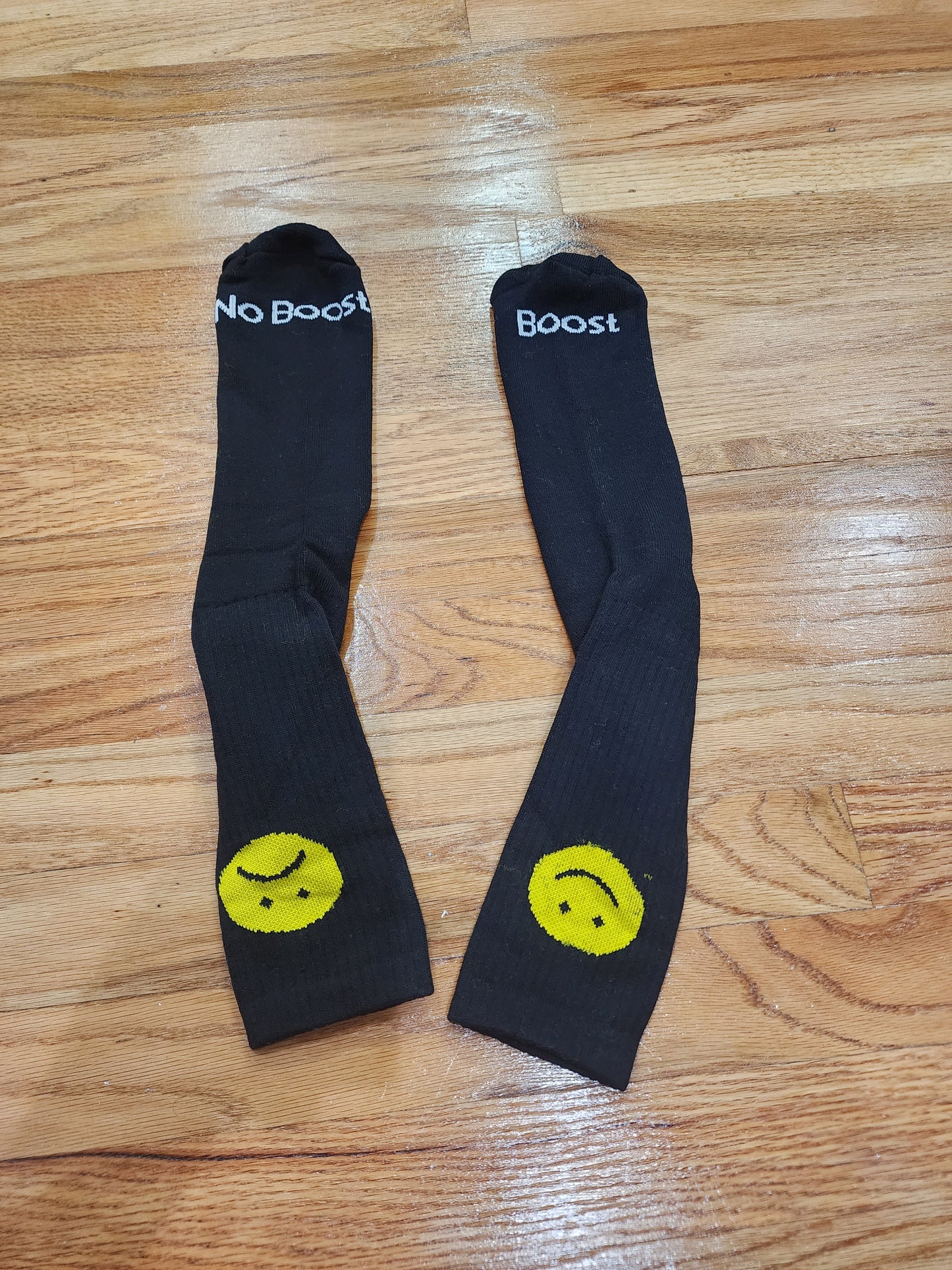 Custom Car Socks Boost No Boost Smiley Face Sad Face Apparel