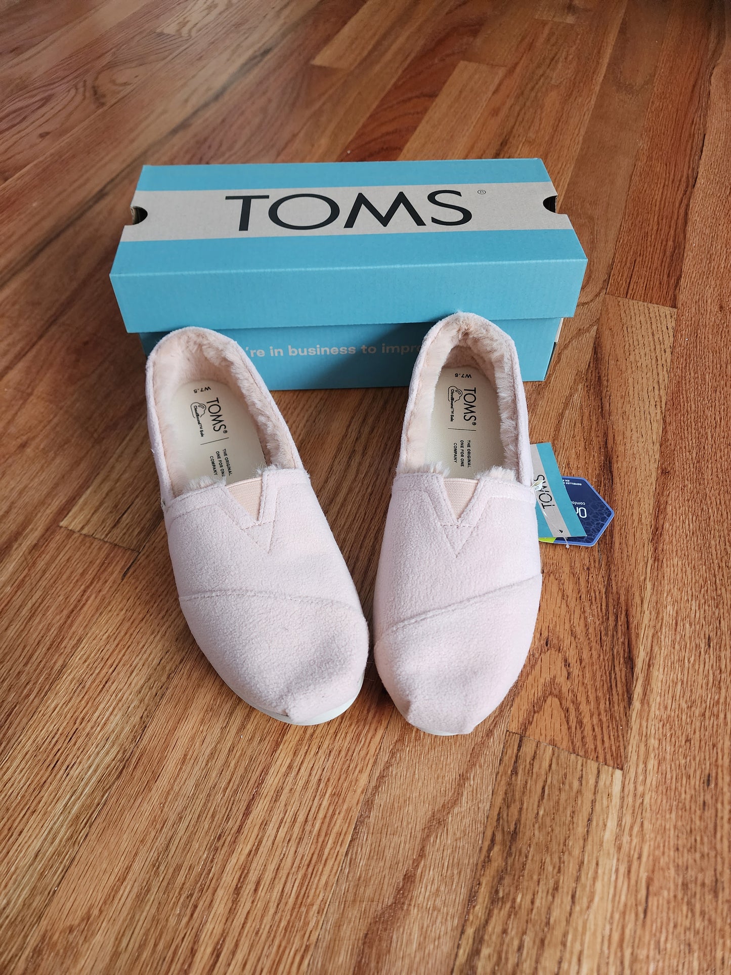 Toms Alpargata Dusty Pink Fleece Faux Fur