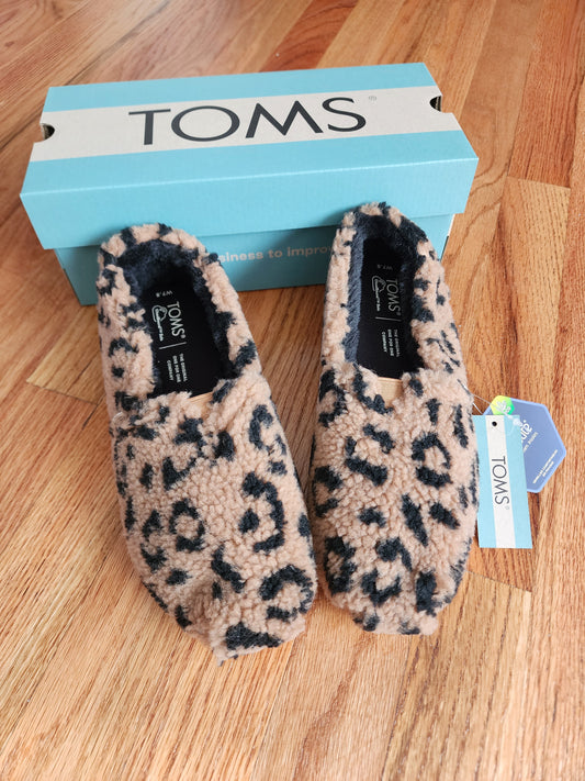 Toms Alpargata Doe Leopard Fleece/Faux Fur