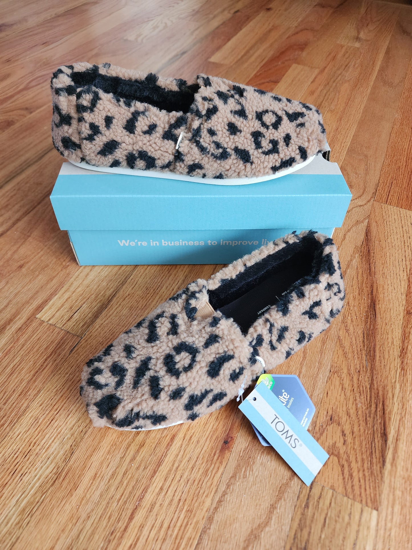 Toms Alpargata Doe Leopard Fleece/Faux Fur