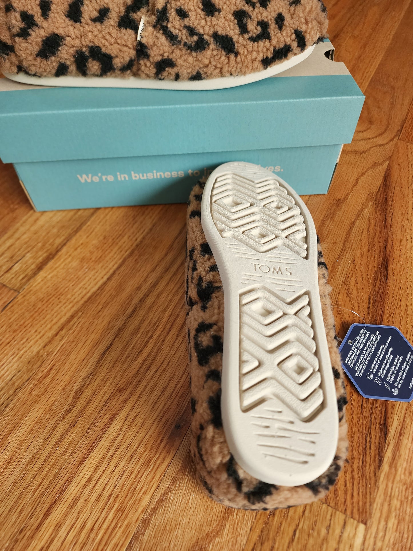 Toms Alpargata Doe Leopard Fleece/Faux Fur