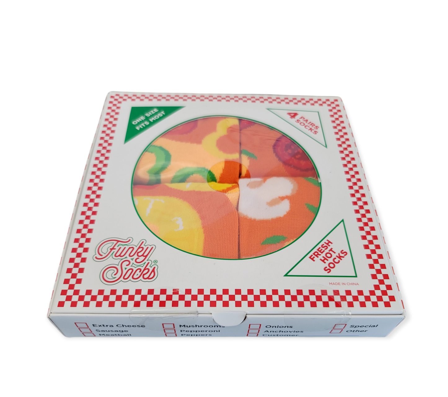 Funky Socks Pizza Box Pizza Socks for Adults Men Women