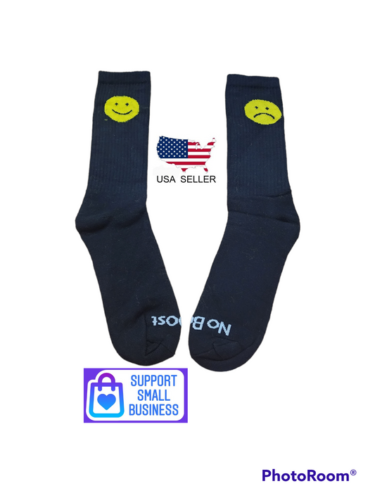 Custom Car Socks Boost No Boost Smiley Face Sad Face Apparel