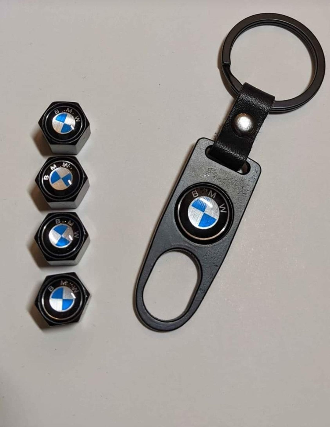 BMW Keychain and Tire Valve Air Caps