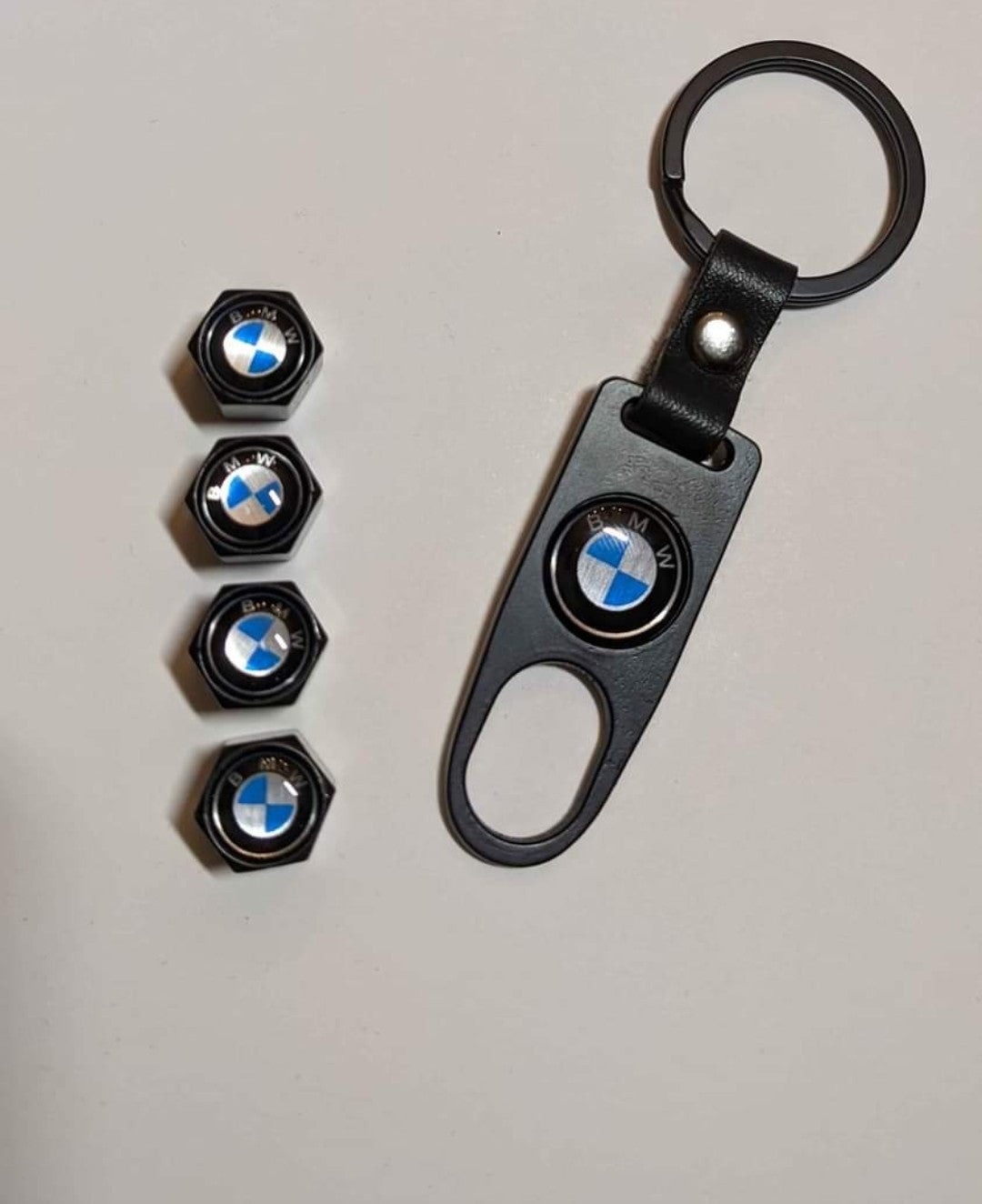 BMW Keychain and Tire Valve Air Caps