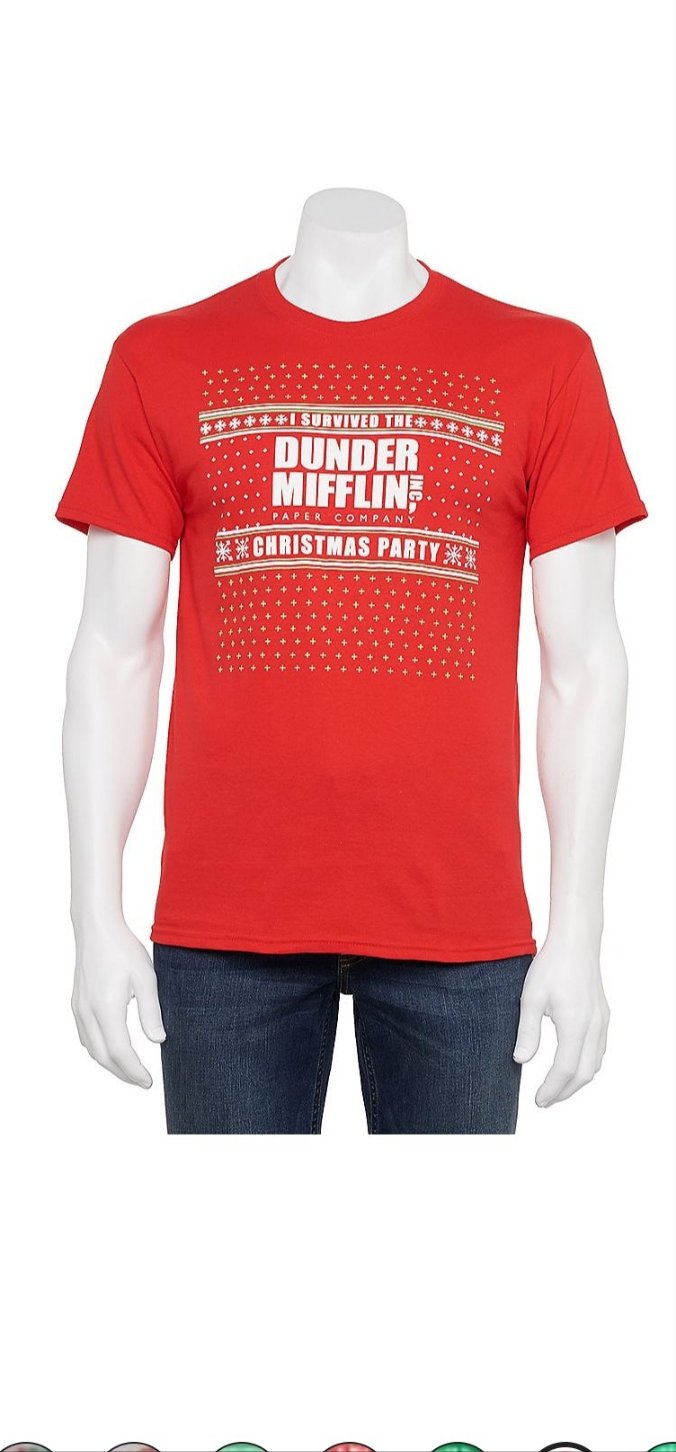 New The Office I Survived Dunder Mifflin Christmas Party Mens T-Shirt