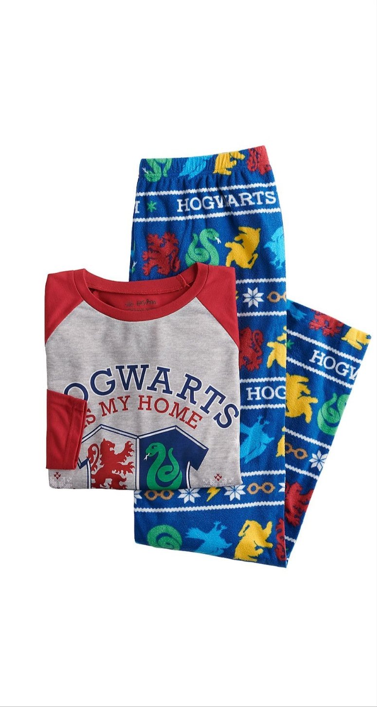 Nwt Mens Harry Potter 2 PC Pajama Set. Hogwarts is My Home