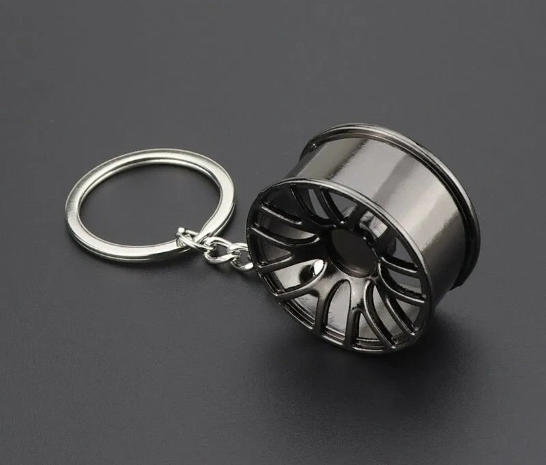 3PC Wheel Rim Keychain Automotive Part Car Gift Key Chain Ring