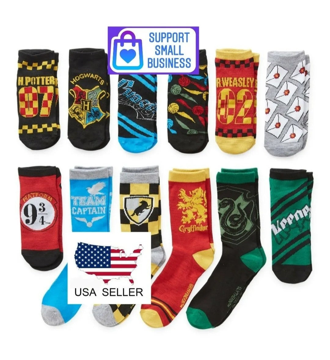 Wizarding World Harry Potter 12 Days of Socks Womens Fits Size 4-10 New In Box