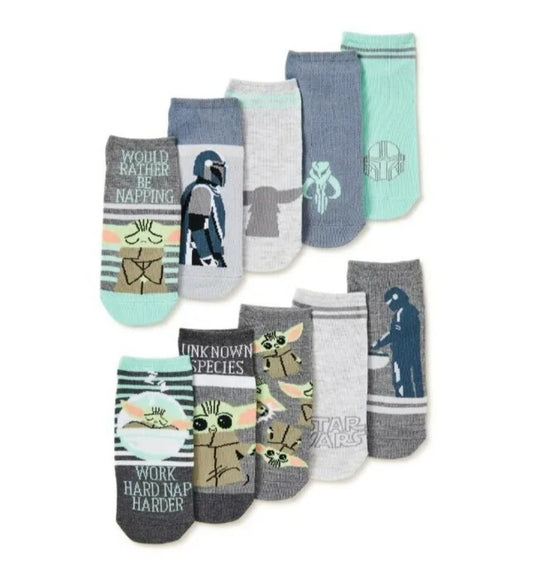 Star Wars The Mandalorian Women's No Show Socks, 10-Pack