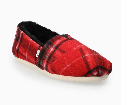 TOMS Alpargata Cozy Plaid Women's Faux-Fur Alpargata Shoes