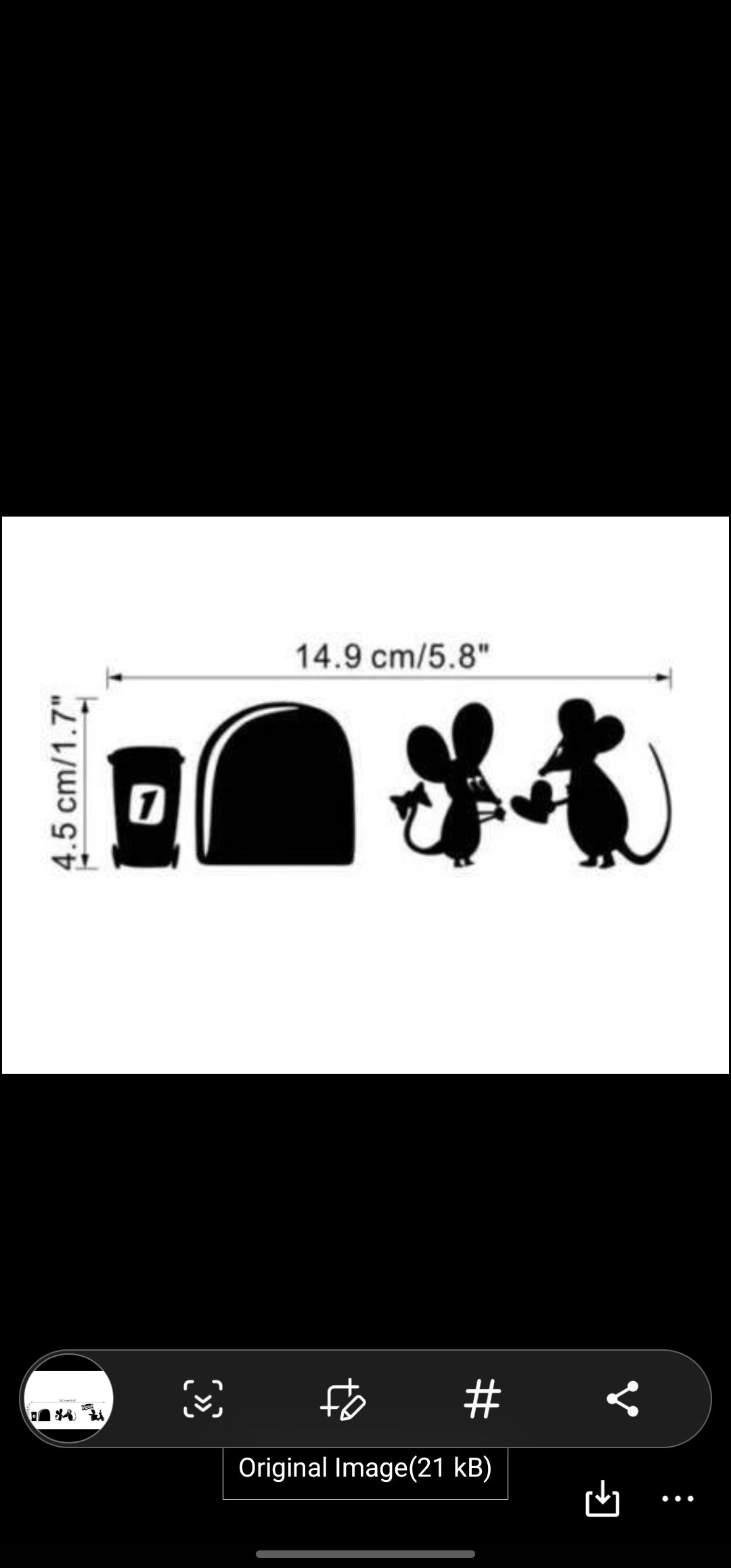 Mouse Hole Funny Mice Home Skirting Board Vinyl Wall Decal Art Sticker