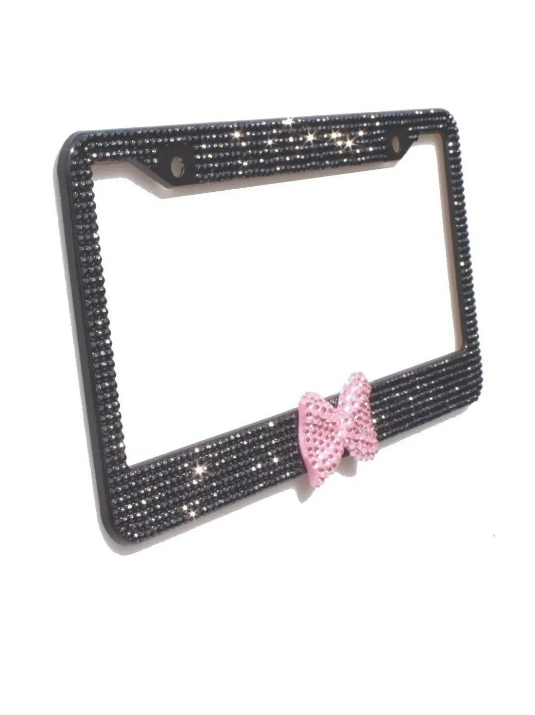 Rhinstone and Red Bowtie License Plate Frame Set 🎀