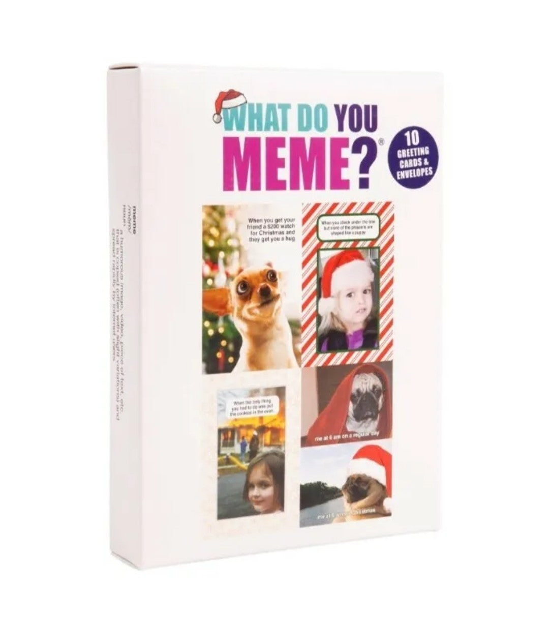 What Do You Meme? Greeting Cards with Envelopes Included, 4.5" x 6.5" (10 Cards)