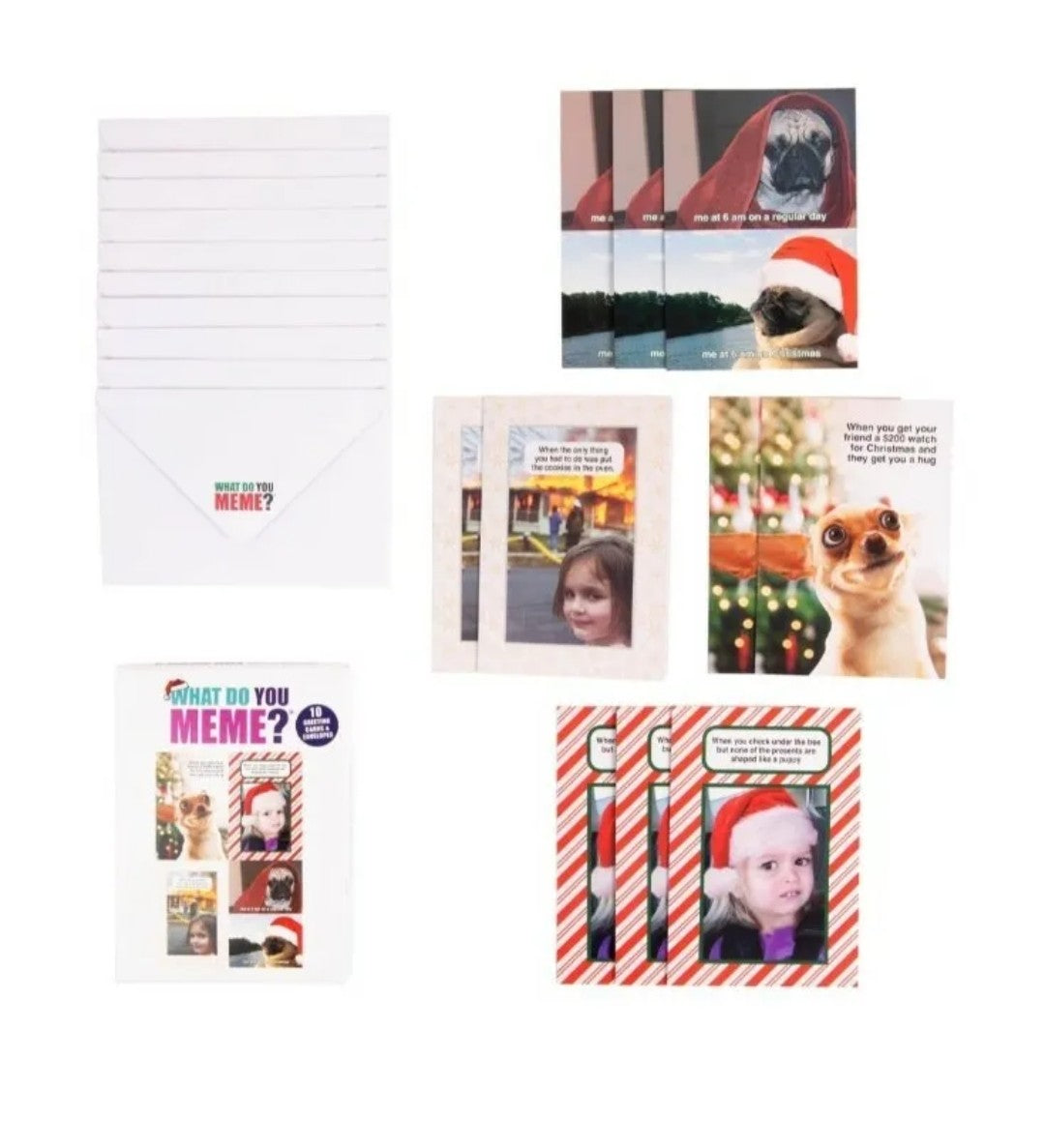 What Do You Meme? Greeting Cards with Envelopes Included, 4.5" x 6.5" (10 Cards)