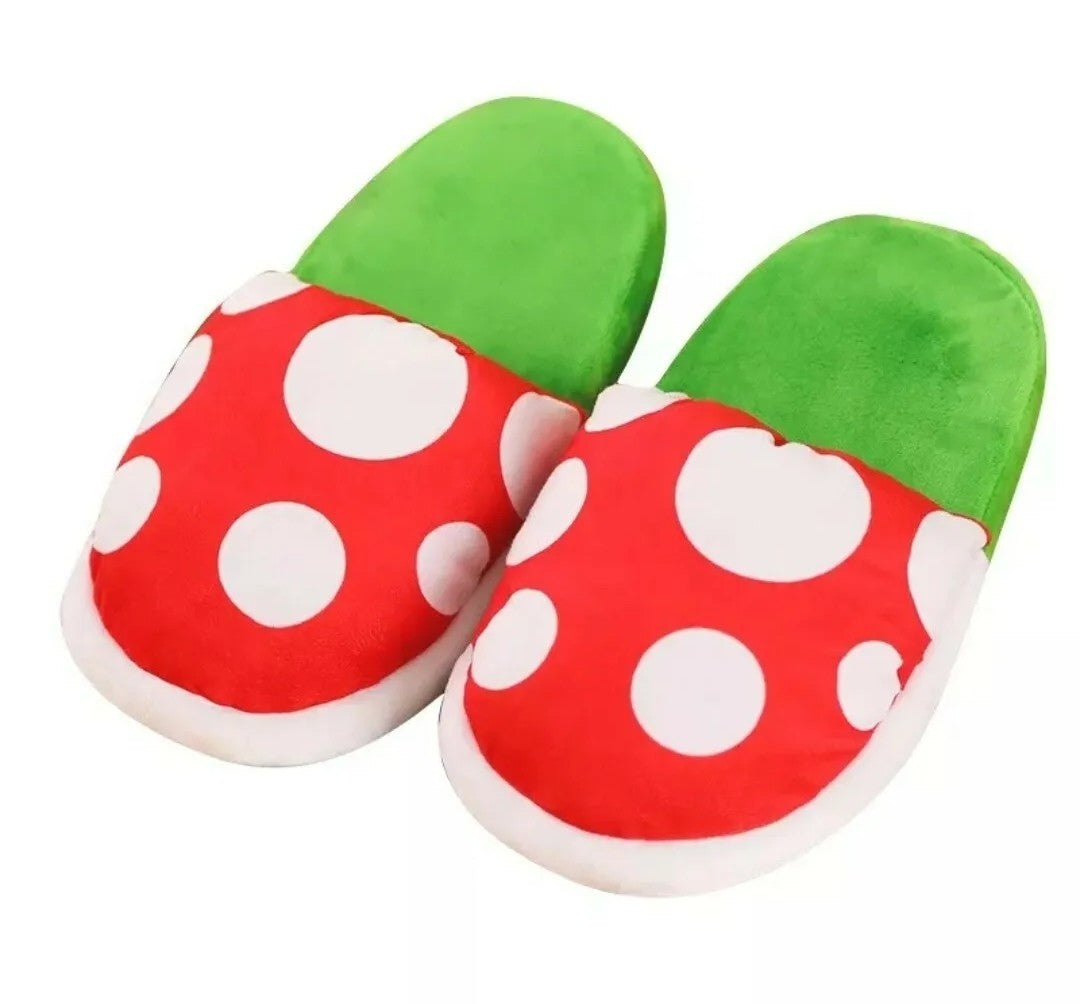 Funny Cosplay Cute SuperMario Bros Cannibal Flower Piranha Mushroom Home Wear Slipper