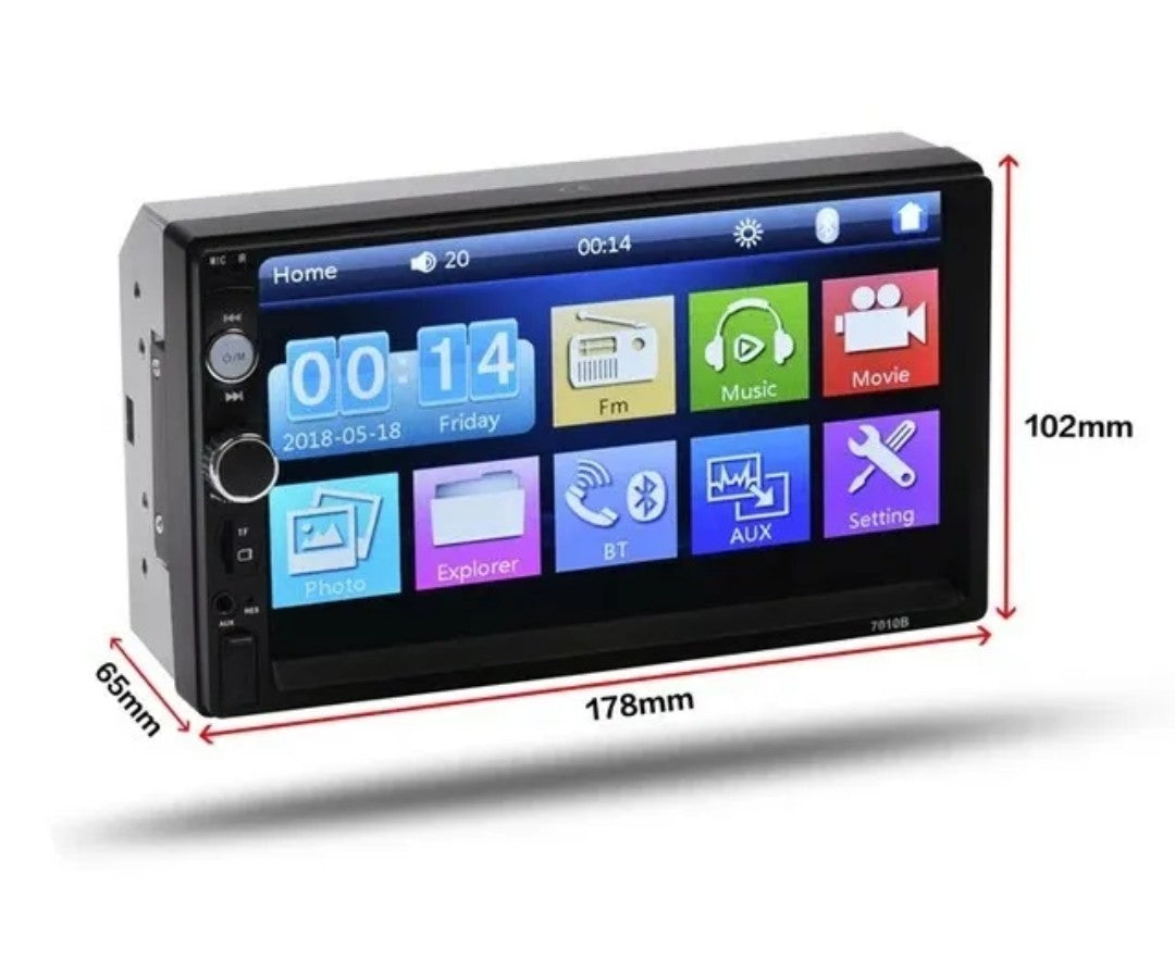 7" Touchscreen Radio Stereo Bluetooth with Rear View Camera