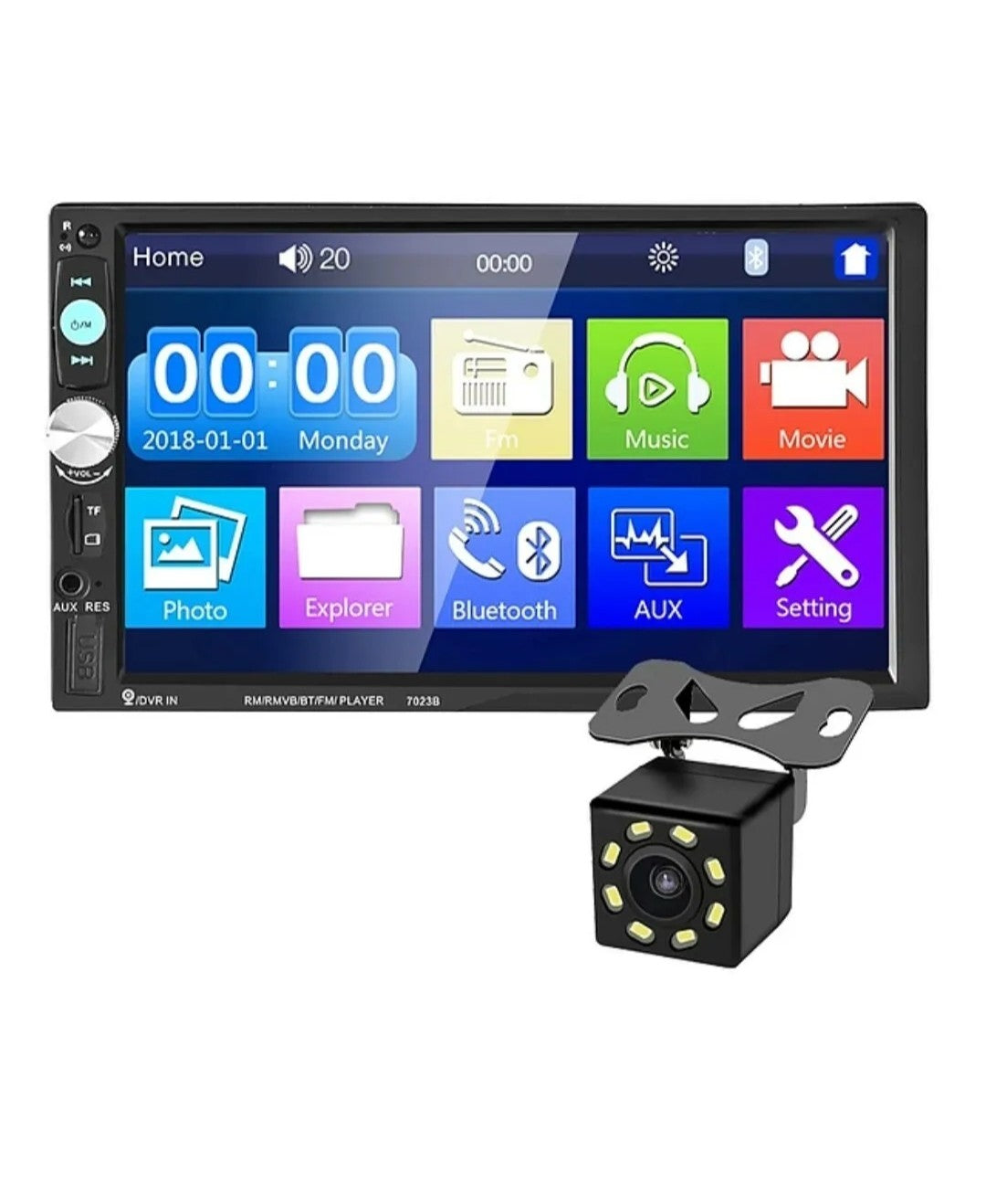 7" Touchscreen Radio Stereo Bluetooth with Rear View Camera