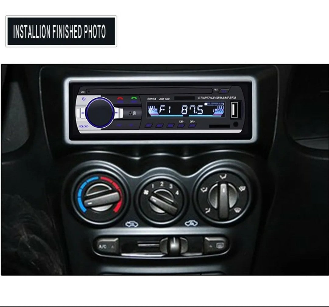 Podofo Car Radio Stereo Player V2.0 JSD-520 12V In-dash 1 Din AUX MP3 BT USB FM