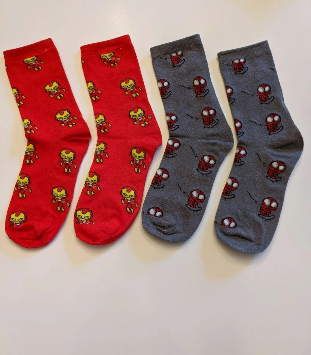 Dress Socks Men's Women's Ironman & Spiderman COMBO DEAL