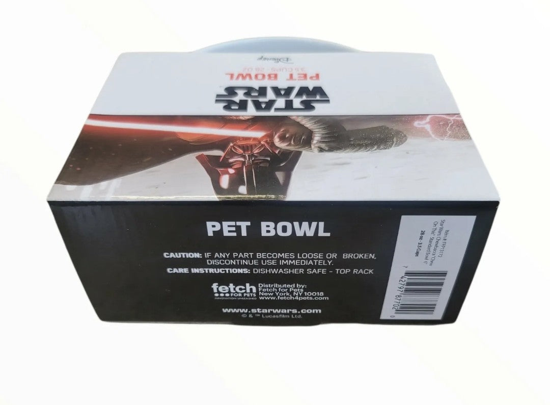 New Star Wars Chewbacca Ceramic Pet Bowl Dog or Cat 3.5 Cups/28 oz BOXED