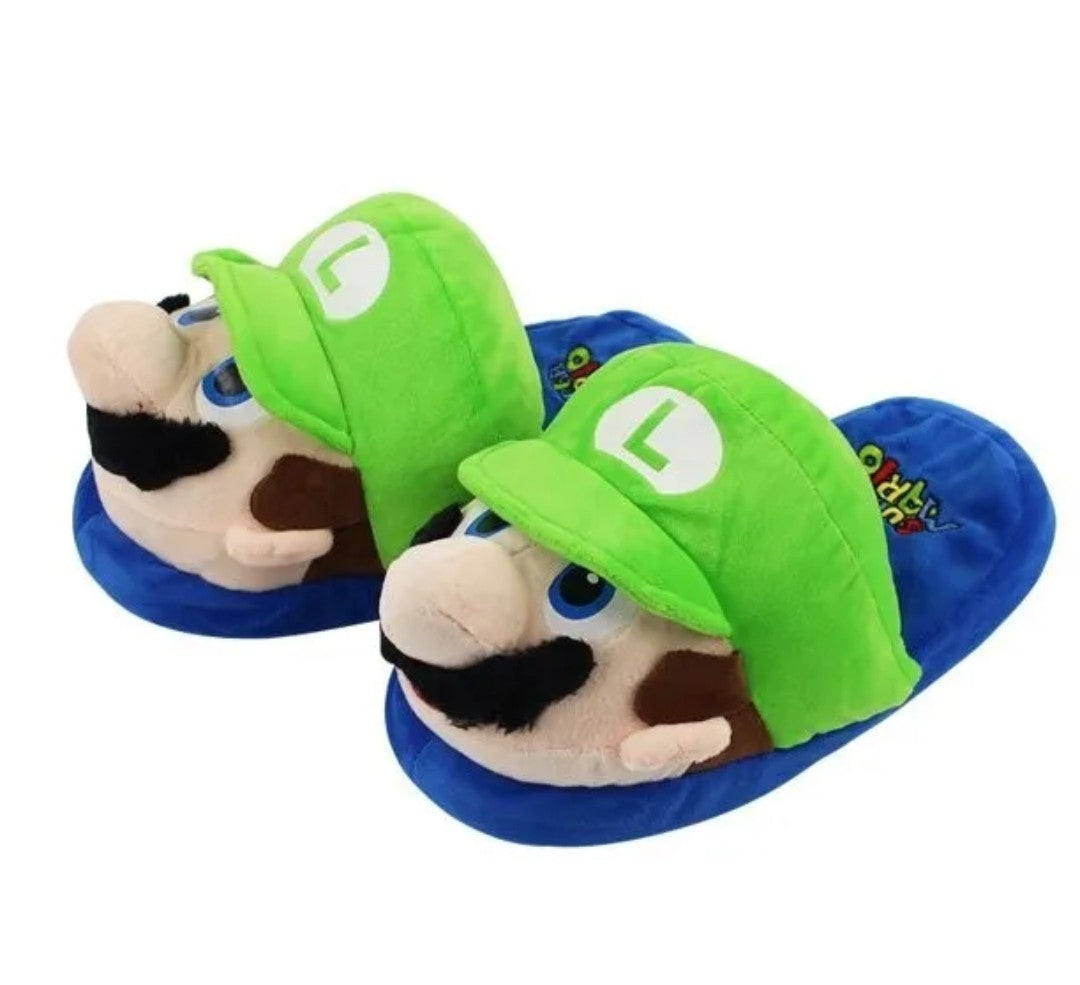 Super Mario Cute Plush Slippers Non-Slip Warm Cotton Slippers Bedroom