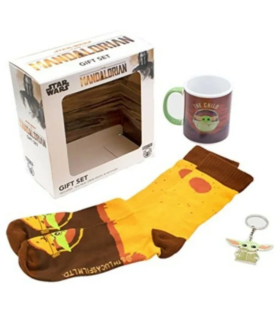 Star Wars The Mandalorian Gift Set Bundle Baby Yoda The Child coffee Mug Socks