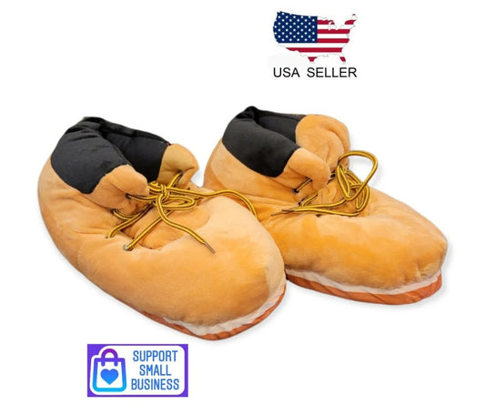 Timberland Boot Plush Slippers Unisex Novelty Plush Warm Sneakers