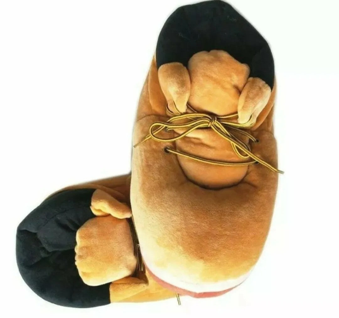 Timberland Boot Plush Slippers Unisex Novelty Plush Warm Sneakers