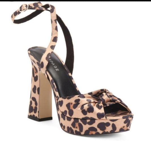 Women's Rampage Platform Dress Heels Leopard Cheetah Print