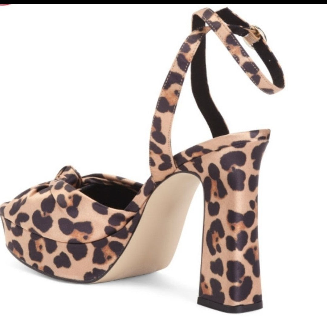 Women's Rampage Platform Dress Heels Leopard Cheetah Print