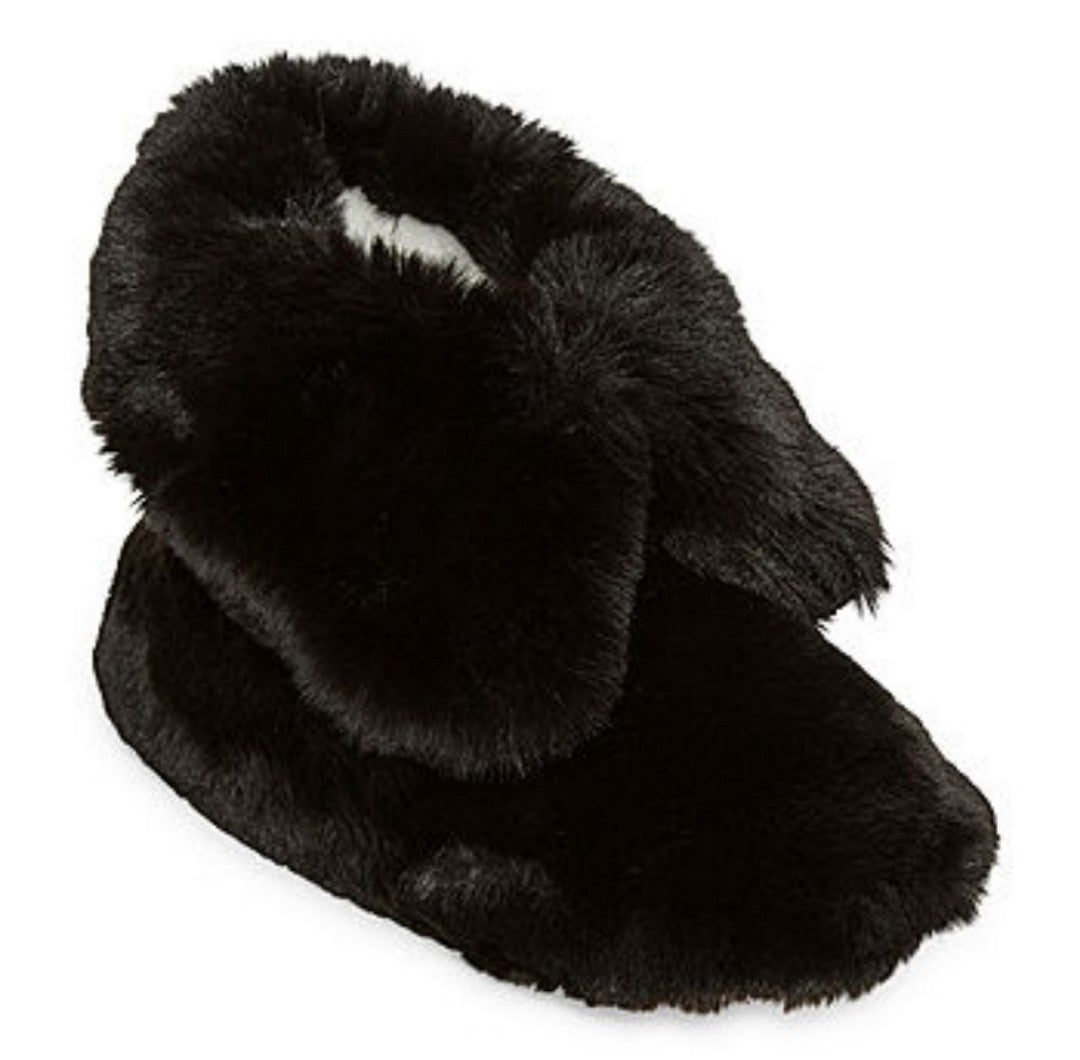 Faux Fur Short Womens Bootie Slippers