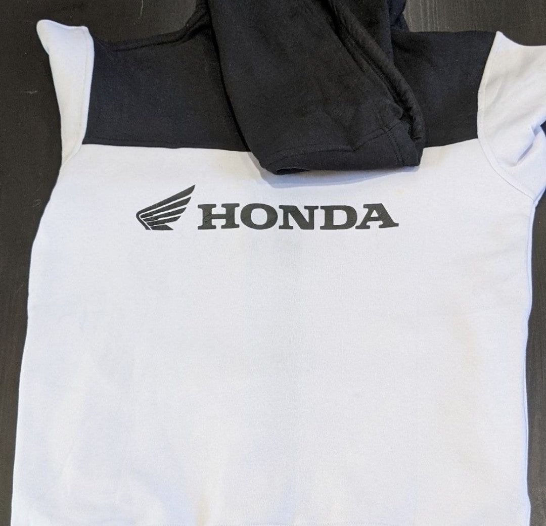 Honda Hoodie Sweat Shirt Full Zip Up Sweater