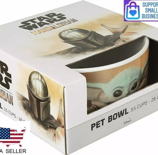 New Star Wars The Mandalorian Ceramic Pet Bowl Dog