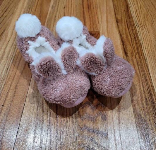 Custom Made Bunny Rabbit Ear Sherpa Lined Slip On Slippers Elastic