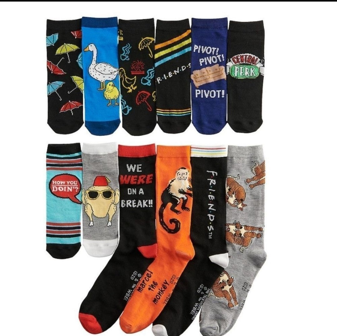 Men's Friends 12 Days of Socks Gift Box