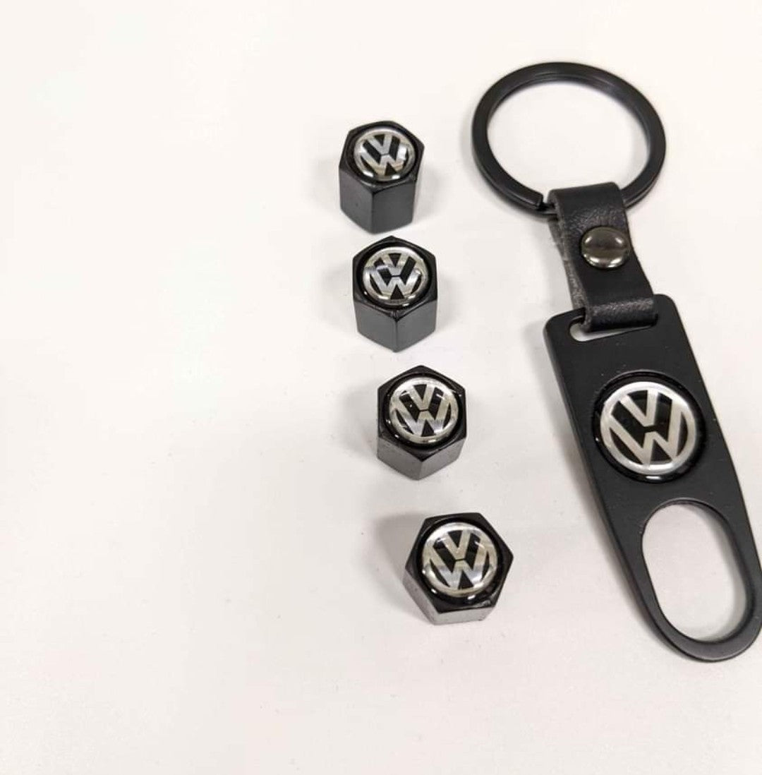 Volkswagen Keychain and Tire Caps