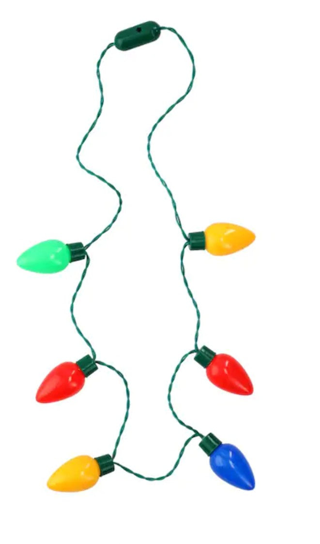 Christmas Apparel LED Holiday Bulb Necklaces