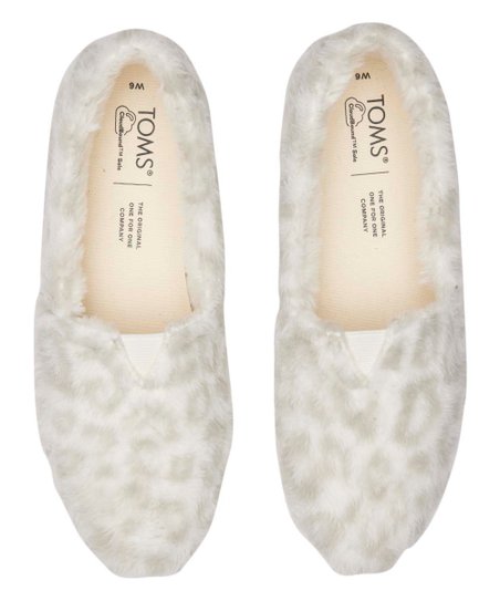 TOMS | White Snow Leopard Fleece Alpargata - Women