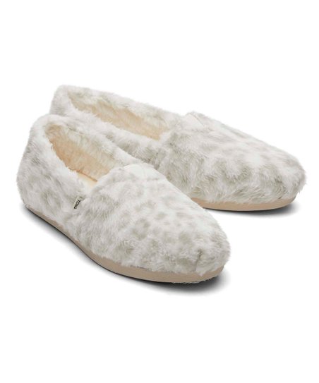 TOMS | White Snow Leopard Fleece Alpargata - Women